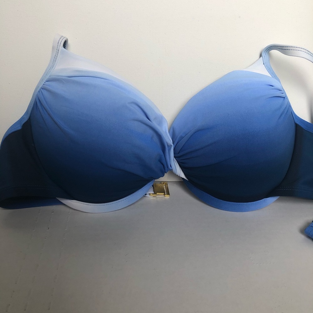 Bleu by Rod Beattie Blue Ombré Bikini Swim Top